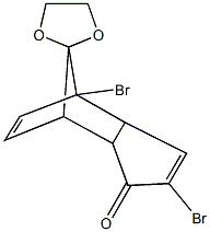 4,7-dibromospiro(tricyclo[5.2.1.0~2,6~]decane-10,2'-[1,3]-dioxolane)-4,8-dien-3-one Struktur