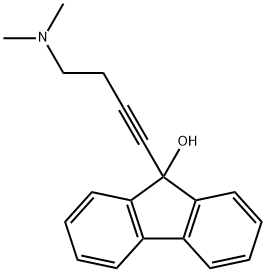 9-[4-(dimethylamino)-1-butynyl]-9H-fluoren-9-ol Struktur