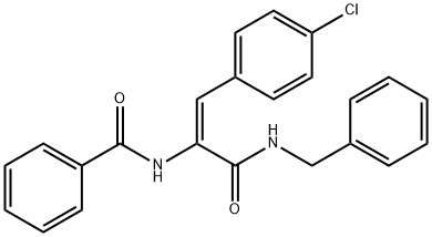 N-[1-[(benzylamino)carbonyl]-2-(4-chlorophenyl)vinyl]benzamide Struktur