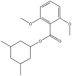 3,5-dimethylcyclohexyl 2,6-dimethoxybenzoate Struktur