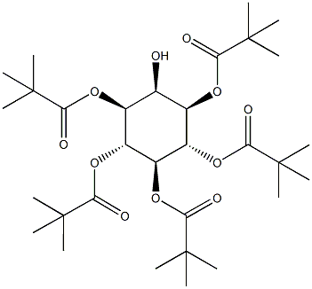 2,3,4,5-tetrakis[(2,2-dimethylpropanoyl)oxy]-6-hydroxycyclohexyl pivalate Struktur