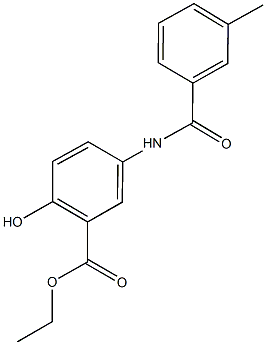 ethyl 2-hydroxy-5-[(3-methylbenzoyl)amino]benzoate Struktur