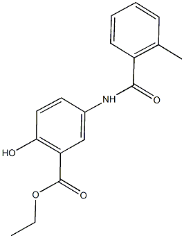 ethyl 2-hydroxy-5-[(2-methylbenzoyl)amino]benzoate Struktur