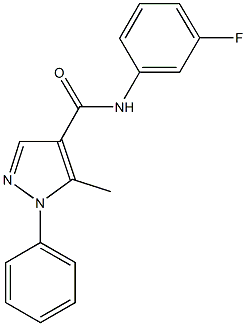 N-(3-fluorophenyl)-5-methyl-1-phenyl-1H-pyrazole-4-carboxamide Struktur