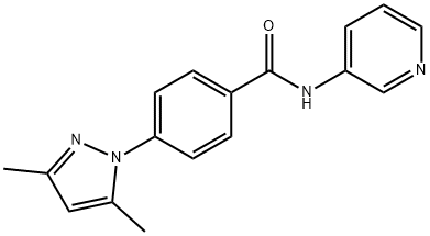 4-(3,5-dimethyl-1H-pyrazol-1-yl)-N-(3-pyridinyl)benzamide Struktur