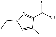 1-ethyl-4-iodo-1H-pyrazole-3-carboxylic acid Struktur