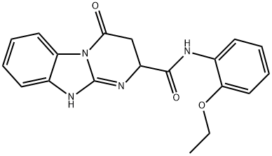 N-(2-ethoxyphenyl)-4-oxo-1,2,3,4-tetrahydropyrimido[1,2-a]benzimidazole-2-carboxamide Struktur