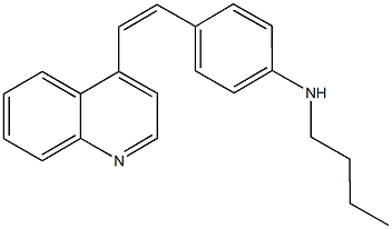 N-butyl-N-{4-[2-(4-quinolinyl)vinyl]phenyl}amine Struktur