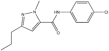 N-(4-chlorophenyl)-1-methyl-3-propyl-1H-pyrazole-5-carboxamide Struktur