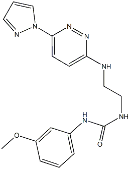 N-(3-methoxyphenyl)-N'-(2-{[6-(1H-pyrazol-1-yl)-3-pyridazinyl]amino}ethyl)urea Struktur