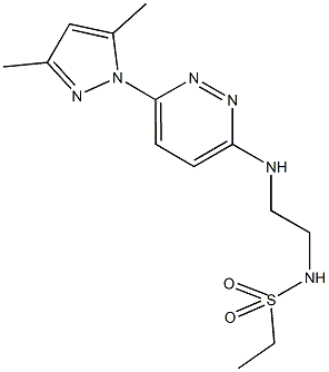 N-(2-{[6-(3,5-dimethyl-1H-pyrazol-1-yl)-3-pyridazinyl]amino}ethyl)ethanesulfonamide Struktur