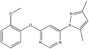 4-(3,5-dimethyl-1H-pyrazol-1-yl)-6-(2-methoxyphenoxy)pyrimidine Struktur