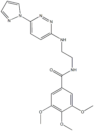 3,4,5-trimethoxy-N-(2-{[6-(1H-pyrazol-1-yl)-3-pyridazinyl]amino}ethyl)benzamide Struktur