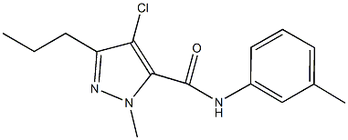 4-chloro-1-methyl-N-(3-methylphenyl)-3-propyl-1H-pyrazole-5-carboxamide Struktur