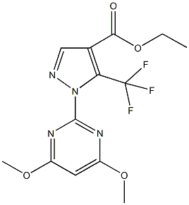 ethyl 1-(4,6-dimethoxy-2-pyrimidinyl)-5-(trifluoromethyl)-1H-pyrazole-4-carboxylate Struktur