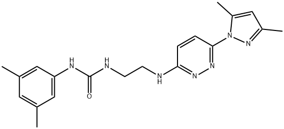 N-(3,5-dimethylphenyl)-N'-(2-{[6-(3,5-dimethyl-1H-pyrazol-1-yl)-3-pyridazinyl]amino}ethyl)urea Struktur