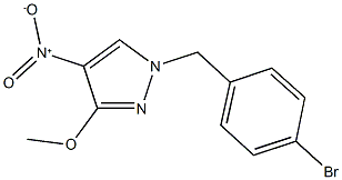 1-(4-bromobenzyl)-4-nitro-3-methoxy-1H-pyrazole Struktur