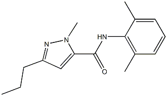 N-(2,6-dimethylphenyl)-1-methyl-3-propyl-1H-pyrazole-5-carboxamide Struktur