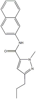 1-methyl-N-(2-naphthyl)-3-propyl-1H-pyrazole-5-carboxamide Struktur