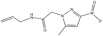 N-allyl-2-{3-nitro-5-methyl-1H-pyrazol-1-yl}acetamide Struktur