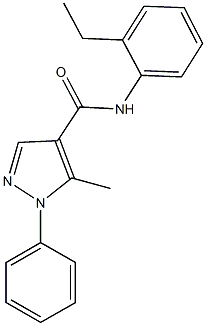 N-(2-ethylphenyl)-5-methyl-1-phenyl-1H-pyrazole-4-carboxamide Struktur