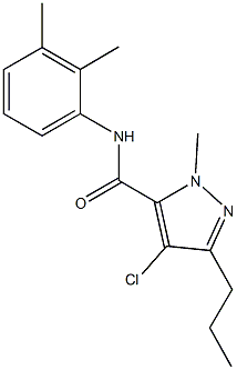 4-chloro-N-(2,3-dimethylphenyl)-1-methyl-3-propyl-1H-pyrazole-5-carboxamide Struktur