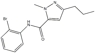 N-(2-bromophenyl)-1-methyl-3-propyl-1H-pyrazole-5-carboxamide Struktur