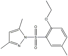 2-[(3,5-dimethyl-1H-pyrazol-1-yl)sulfonyl]-4-methylphenyl ethyl ether Struktur