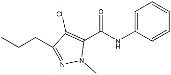 4-chloro-1-methyl-N-phenyl-3-propyl-1H-pyrazole-5-carboxamide Struktur