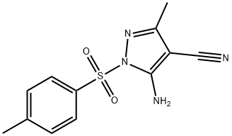 5-amino-3-methyl-1-[(4-methylphenyl)sulfonyl]-1H-pyrazole-4-carbonitrile Struktur