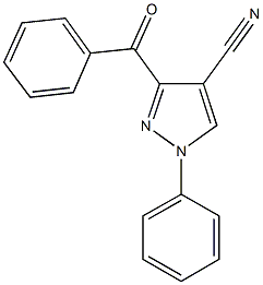 3-benzoyl-1-phenyl-1H-pyrazole-4-carbonitrile Struktur