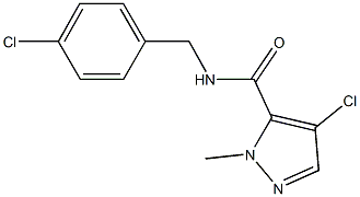 4-chloro-N-(4-chlorobenzyl)-1-methyl-1H-pyrazole-5-carboxamide Struktur