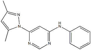 N-[6-(3,5-dimethyl-1H-pyrazol-1-yl)-4-pyrimidinyl]-N-phenylamine Struktur