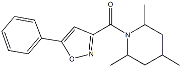 2,4,6-trimethyl-1-[(5-phenyl-3-isoxazolyl)carbonyl]piperidine Struktur