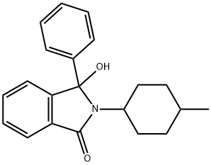 3-hydroxy-2-(4-methylcyclohexyl)-3-phenyl-1-isoindolinone Struktur