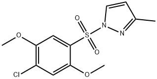 1-[(4-chloro-2,5-dimethoxyphenyl)sulfonyl]-3-methyl-1H-pyrazole Struktur