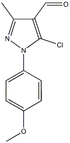 5-chloro-1-(4-methoxyphenyl)-3-methyl-1H-pyrazole-4-carbaldehyde Struktur