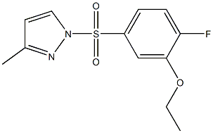 ethyl 2-fluoro-5-[(3-methyl-1H-pyrazol-1-yl)sulfonyl]phenyl ether Struktur