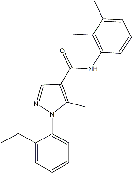 N-(2,3-dimethylphenyl)-1-(2-ethylphenyl)-5-methyl-1H-pyrazole-4-carboxamide Struktur