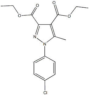 diethyl 1-(4-chlorophenyl)-5-methyl-1H-pyrazole-3,4-dicarboxylate Struktur