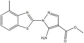 methyl 5-amino-1-(4-methyl-1,3-benzothiazol-2-yl)-1H-pyrazole-4-carboxylate Struktur