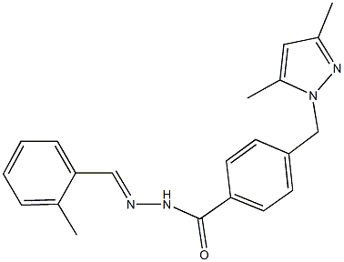 4-[(3,5-dimethyl-1H-pyrazol-1-yl)methyl]-N'-(2-methylbenzylidene)benzohydrazide Struktur