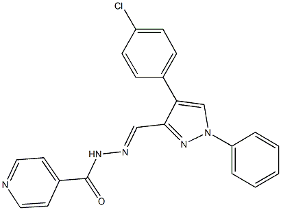 N'-{[4-(4-chlorophenyl)-1-phenyl-1H-pyrazol-3-yl]methylene}isonicotinohydrazide Struktur