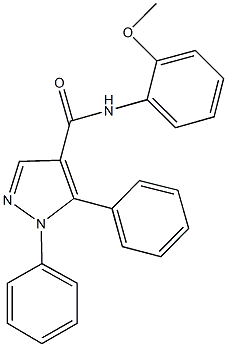 N-(2-methoxyphenyl)-1,5-diphenyl-1H-pyrazole-4-carboxamide Struktur