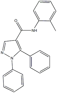 N-(2-methylphenyl)-1,5-diphenyl-1H-pyrazole-4-carboxamide Struktur