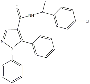 N-[1-(4-chlorophenyl)ethyl]-1,5-diphenyl-1H-pyrazole-4-carboxamide Struktur