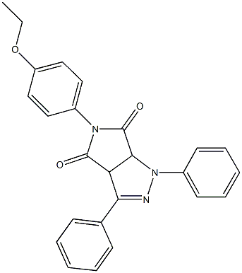 5-(4-ethoxyphenyl)-1,3-diphenyl-3a,6a-dihydropyrrolo[3,4-c]pyrazole-4,6(1H,5H)-dione Struktur