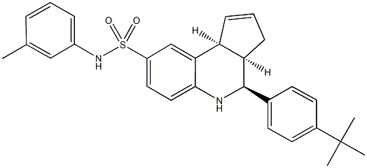 4-(4-tert-butylphenyl)-N-(3-methylphenyl)-3a,4,5,9b-tetrahydro-3H-cyclopenta[c]quinoline-8-sulfonamide Struktur