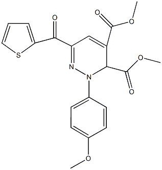 dimethyl 2-(4-methoxyphenyl)-6-(2-thienylcarbonyl)-2,3-dihydro-3,4-pyridazinedicarboxylate Struktur