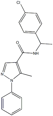 N-[1-(4-chlorophenyl)ethyl]-5-methyl-1-phenyl-1H-pyrazole-4-carboxamide Struktur